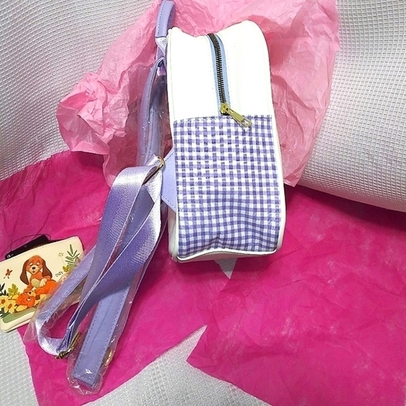 Disney Her Universe Alice In Wonderland Gingham BACKPACK Bag Embroidered NWT - Picture 7 of 11